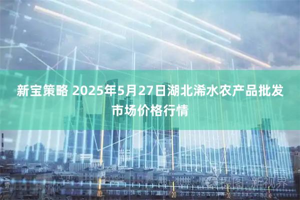 新宝策略 2025年5月27日湖北浠水农产品批发市场价格行情