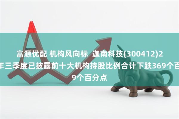 富源优配 机构风向标  迦南科技(300412)2025年三季度已披露前十大机构持股比例合计下跌369个百分点